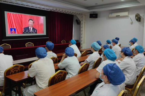 翠香社区卫生服务中心集中观看党的二十大现场直播