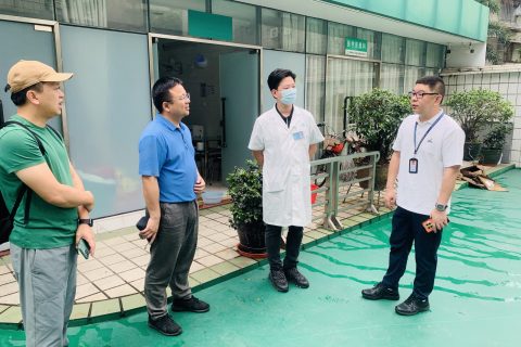 翠香街道办事处李湘勇副主任一行莅临我中心检查指导安全生产工作