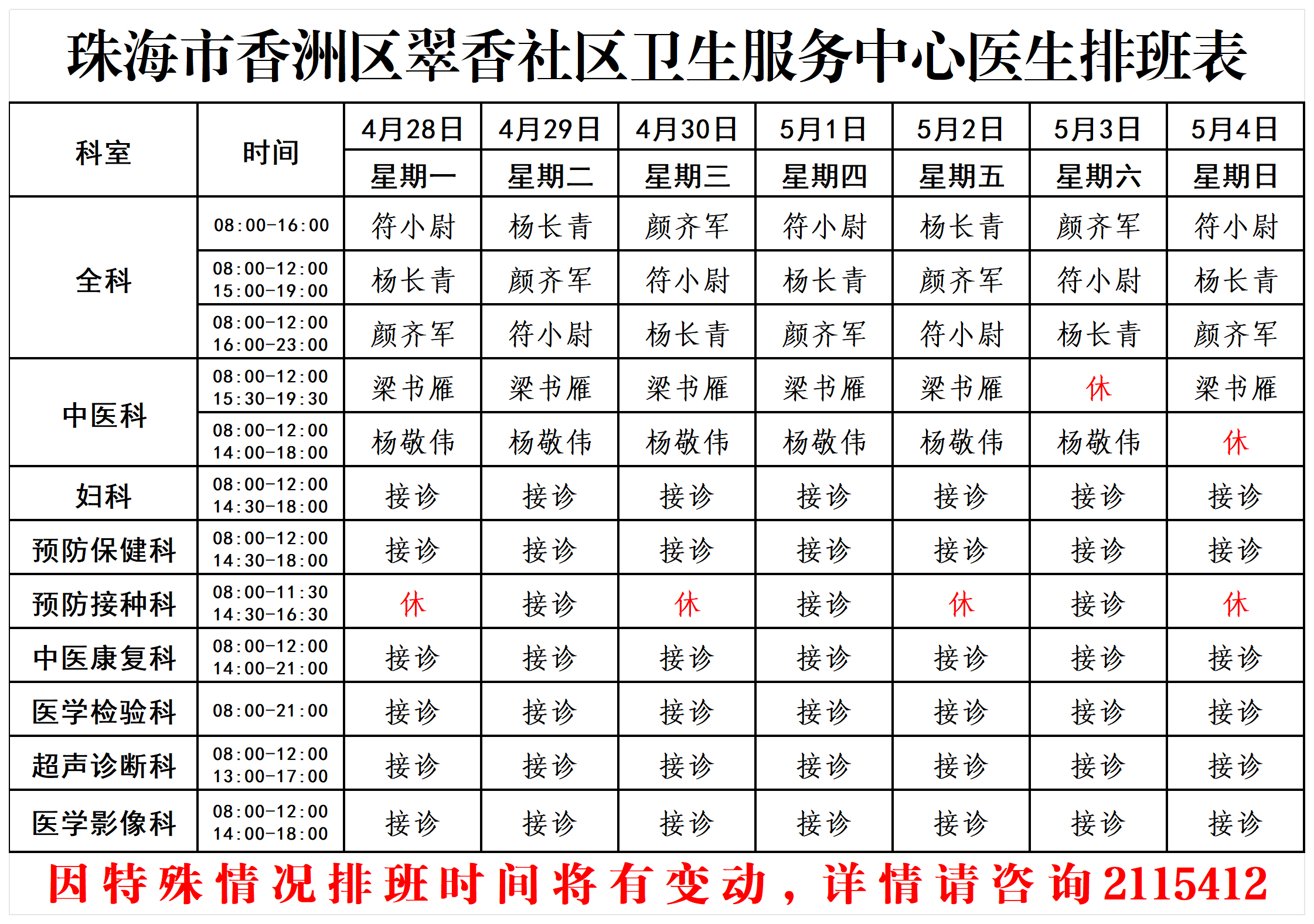 医生排班插图